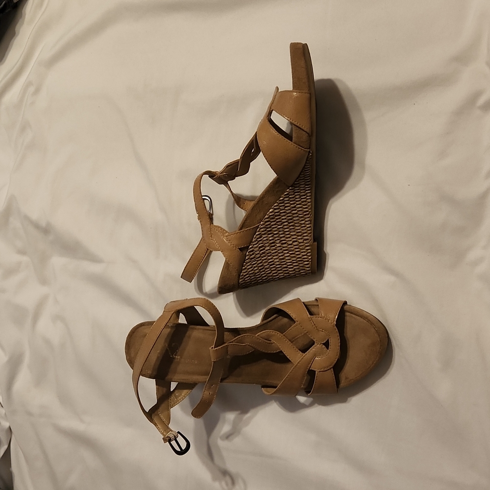 Tan Wedge Heels